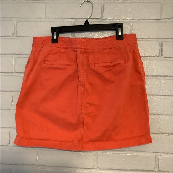 J crew Mini Skirt Burnt Orange Jean Material Size 6 Casual wear Anywhere - Picture 2 of 4